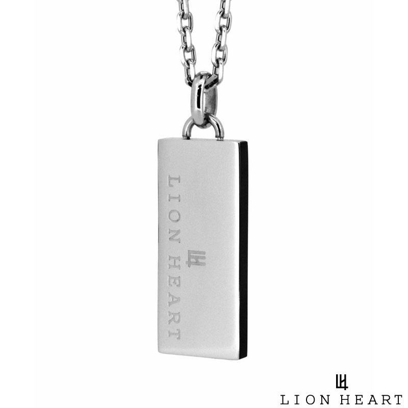 最安値挑戦 楽天市場 ライオンハート Lion Heart トライ ネックレス ロゴプレート アズキチェーン サージカルステンレス ブラック 黒 メンズ ブランド Wayng お気にいる Impactually Se