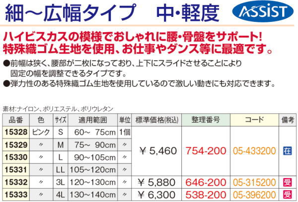 楽天市場 腰用サポーター プラスウエストr ハイビスカス ピンク アシスト コルセット 骨盤ベルト 骨盤バンド 小 大きいサイズ 日本製 国産 ギックリ腰 ぎっくり腰 女性用 レディース コルセット ゴムベルト ゴム サポーター ベルト 改善 グッズ 腰用 腰サポーター 腰椎
