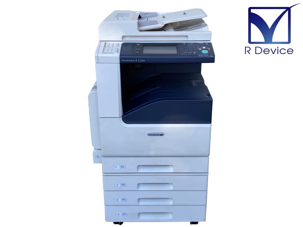 【当て嵌めるわずか！】FujiXerox DocuCentre-VI C2264(Model-CPFS-4T) A3色つやレーザ練りあわせる機 写し物/刷り上げる/FAX 約2,200枚【中古】