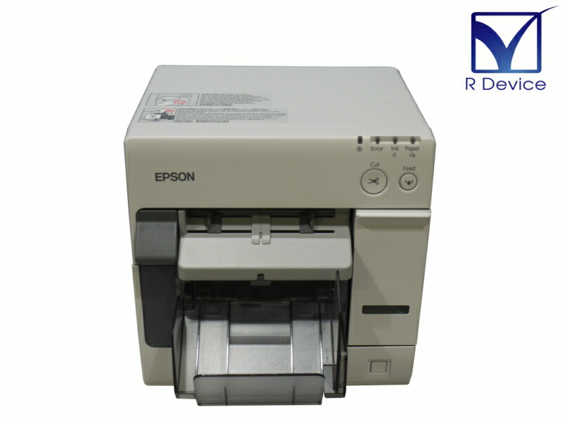 EPSON インクジェットプリンター TM-C100 中古】EPSON TM-C100(USB) カラー印刷 ホワイト