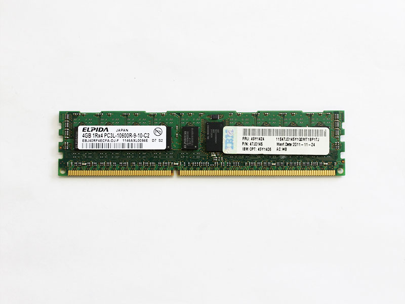 49Y1424 IBM 4GB DDR3-1333 パソコン3-10600R ECC Registered 1.35V 240pin ELPIDA EBJ40RF4ECFA-DJ-F【中古】