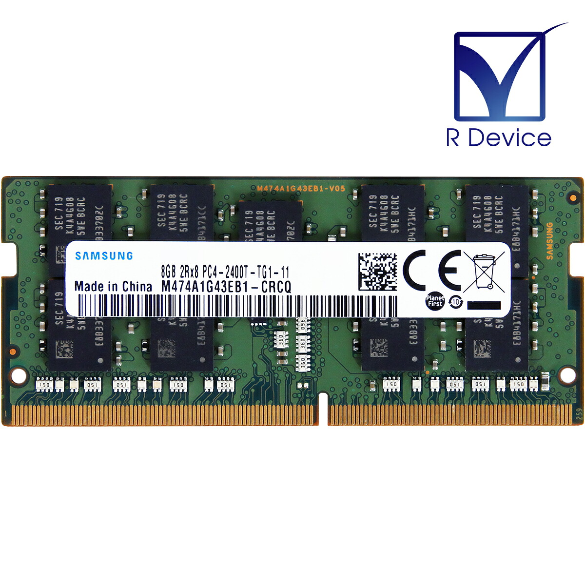 900235-581 HP 8.0GB DDR4-2400 ECC Unbuffered 1.2V 260-Pin SO-DIMM Samsung Semiconductor M474A1G43EB1-CRC【中古記憶装置】