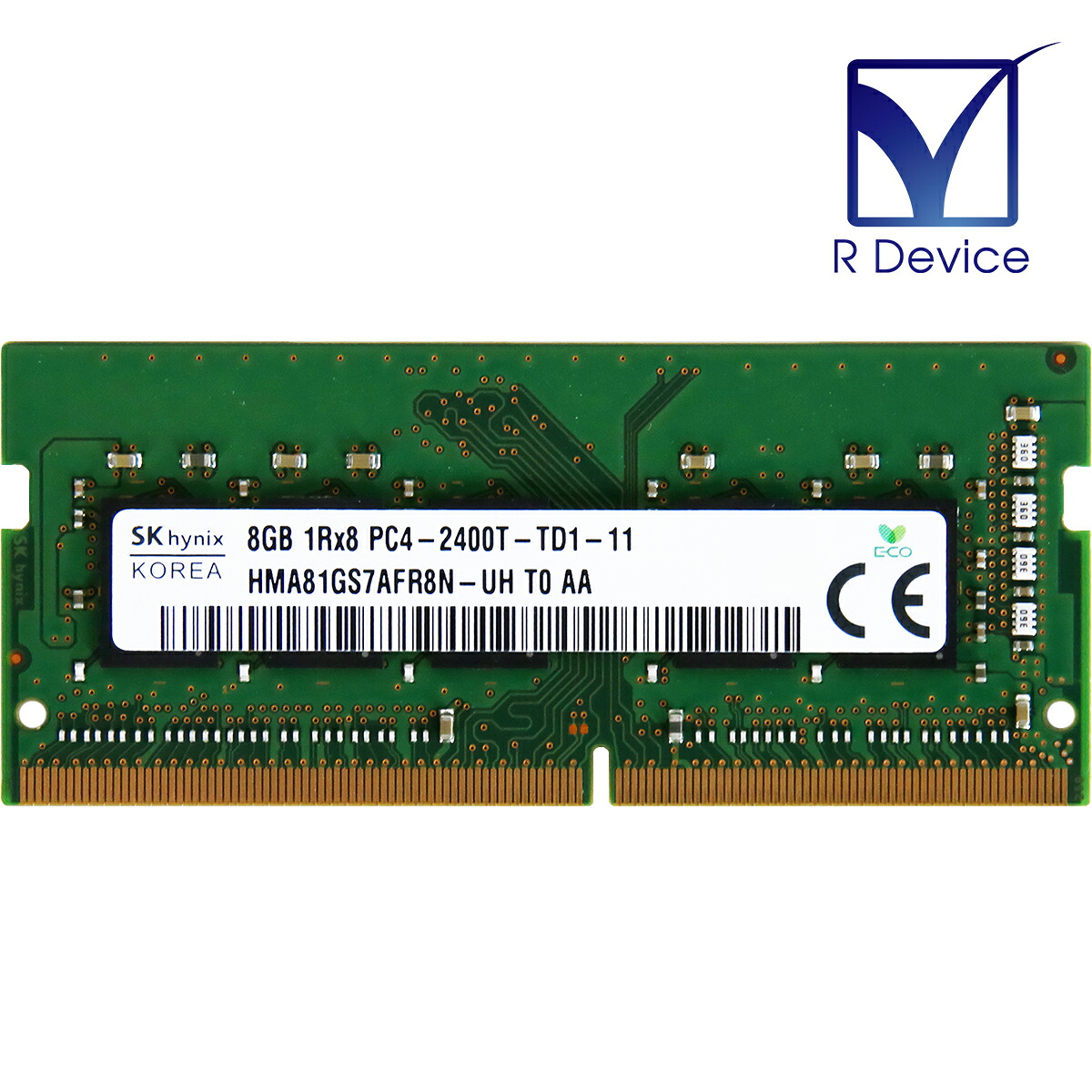 900235-581 HP 8.0GB DDR4-2400 ECC Unbuffered 1.2V 260-Pin SO-DIMM SK hynix HMA81GS7AFR8N-UH【中古記憶装置】