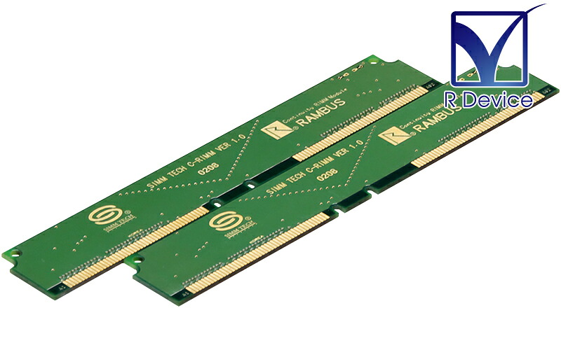SIMMTECH C-RIMM Ver 1.0 2本 セット RAMBUS Continuity RDRAM 終端機器【中古】