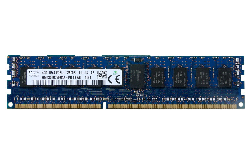 HMT351R7EFR4A-PB SK Hynix 4.0GB パソコン3L-12800R DDR3-1600 ECC Registered 1.35V 240-Pin【中古記憶装置】