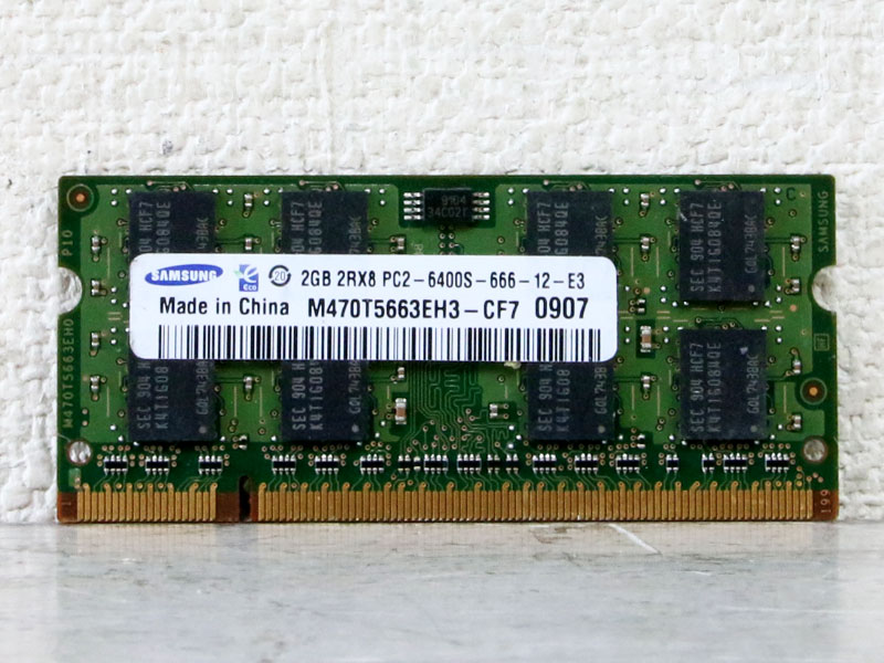 【楽天市場】M470T5663EH3-CF7 Samsung 2GB PC2-6400S DDR2-800 SODIMM 200pin【中古 ...