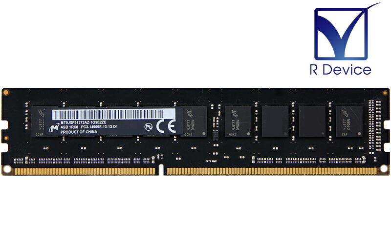 MT9JSF51272AZ-1G9E2ZE Micron Technology 4GB DDR3-1866 マイコン3-14900E ECC Unbuffered 1.5V 240-Pin【中古記憶装置】
