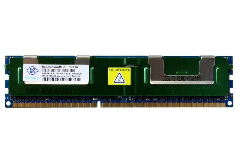 NT4GC72B4NA1NL-BE Nanya Technology 4GB パソコン3-8500R DDR3-1066 Registered ECC 1.5V 240pin【中古】