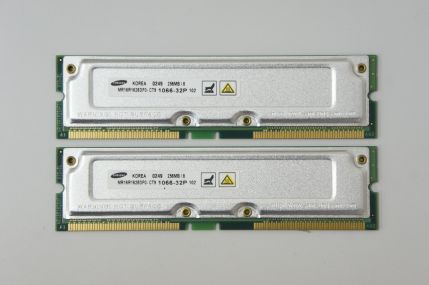 Samsung RDRAM RIMM MR16R1628DF0-CT9 256MBx2【中古】