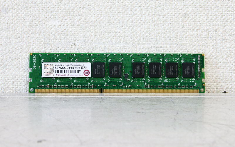 Transcend Technologies 4GB DDR3 1333 ECC DIMM CL9 サーヴァー/ワークステーション用記憶装置【中古】