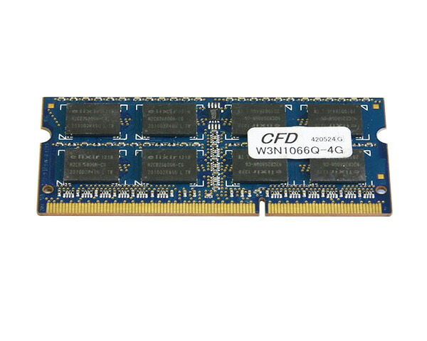 【楽天市場】W3N1066Q-4G CFD 4GB PC3-8500 DDR3-1066 SO-DIMM 204pin Elixir ...