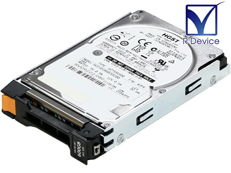 N8150-481 NEC Corporation 600GB 2.5インチ/Serial Attached SCSI/10000rpm HGST Ultrastar C10K1800 HUC101860CSS200【中古ハードディスク】｜アールデバイス
