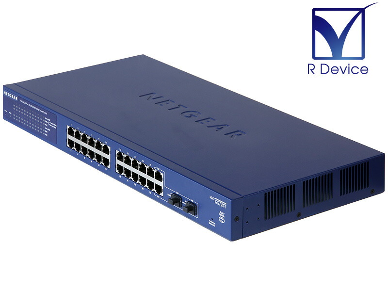 GS724T v3 Netgear 24-Port Gigabit Ethernet Smart Managed Pro Switch with 2 SFP Ports すべり出し化済【中古】