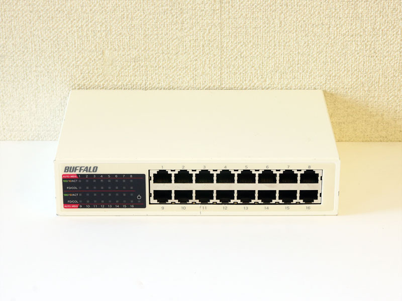 楽天市場】LSW2-TX-16NSRR BUFFALO 100/10M スイッチングハブ 16