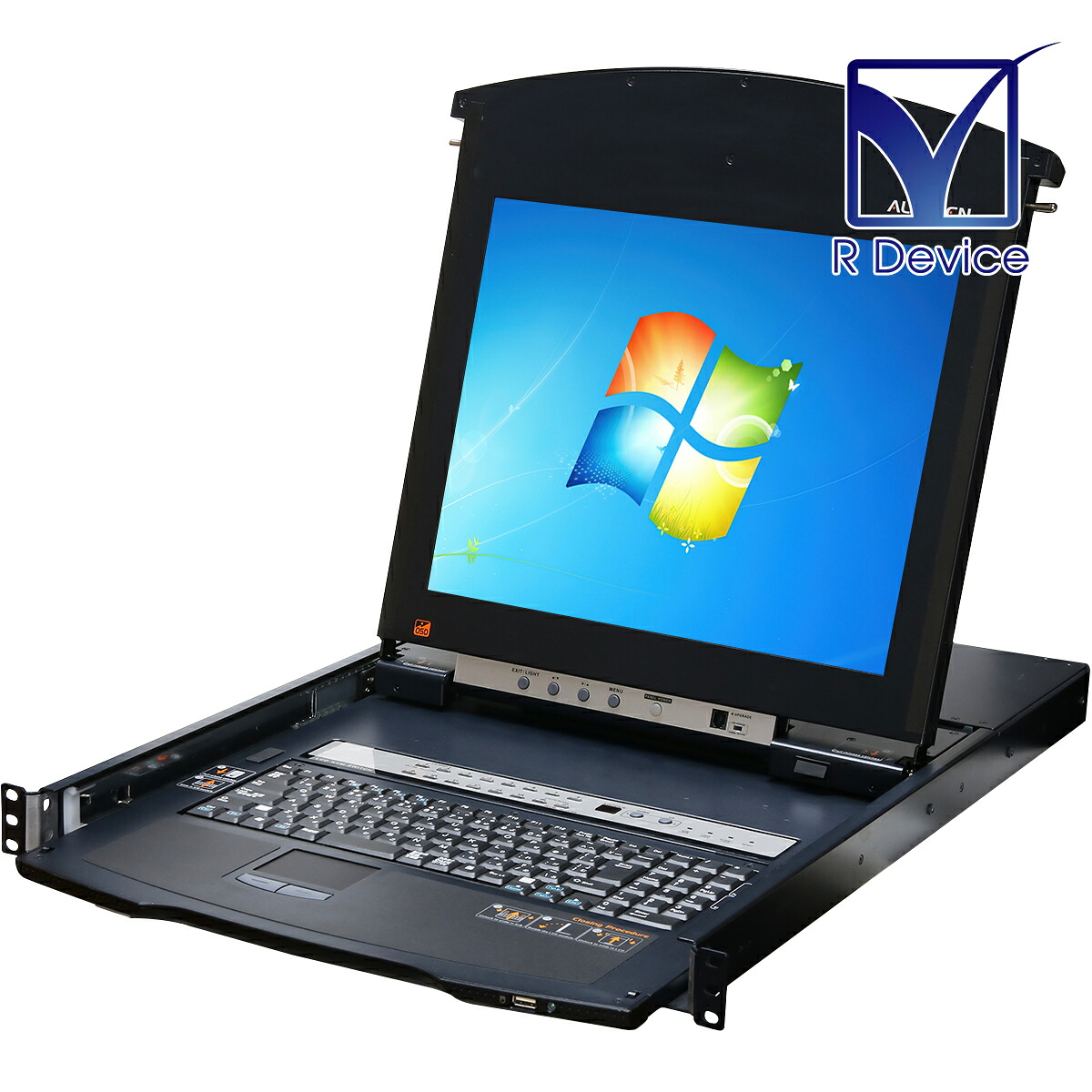 KL1516AiM ATEN International 17インチ 16ポート カテゴリ5e デュアルスライド LCD IP-KVM ドロワー デイジーチェーンポート搭載【中古】