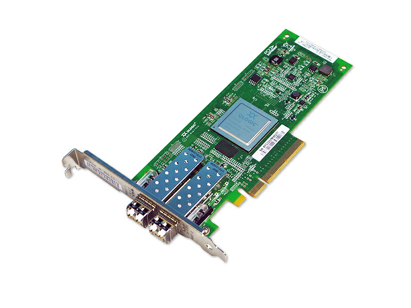AJ764-63002 HP 82Q 8Gb 2ポート ファイバーチャネルホストアダプタ QLOGIC QLE2562 SFPモジュールx2付き【中古】