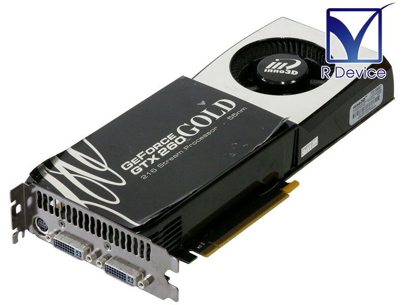 InnoVISION Multimedia GeForce GTX 260 896MB DVI *2/TV-out PCI Express 2.0 x16 I-GTX260V-M5LTCES【中古グラフィックボード】