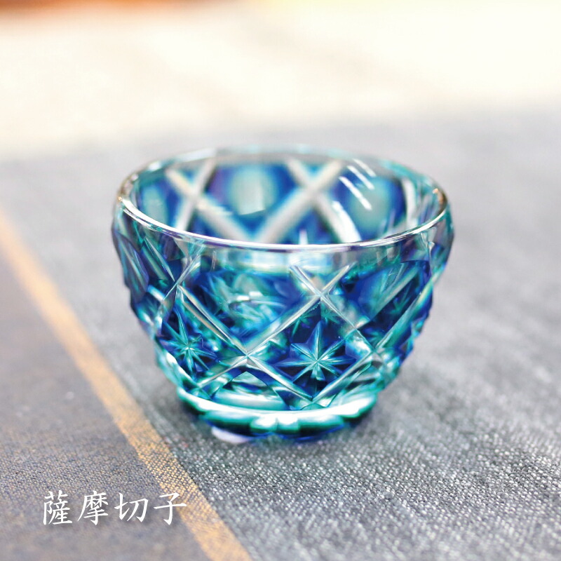 楽天市場】薩摩切子オールド（金赤）八角籠目280cc 薩摩びーどろ工芸