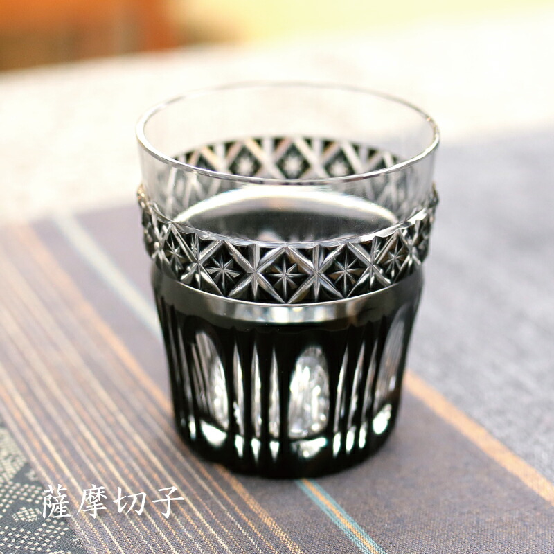 楽天市場】薩摩切子 黒切子 薩摩びーどろ工芸 ワイングラス 誕生日