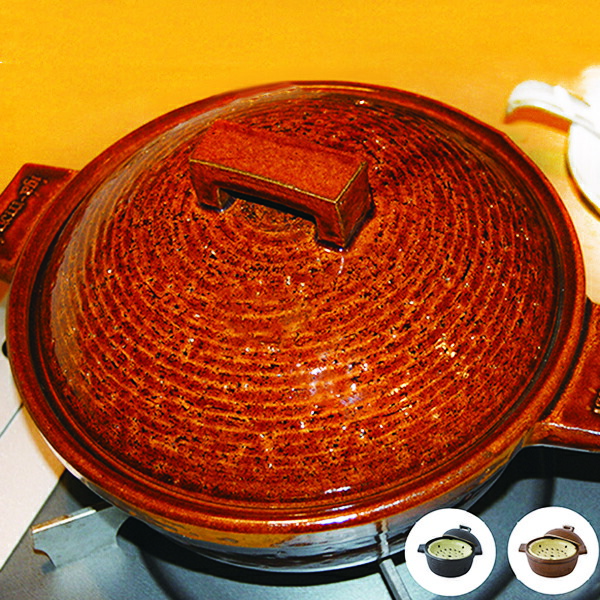 楽天市場】長谷園 伊賀土鍋 刷毛目 大(3〜5人用) ANH-03 母の日