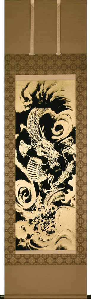 掛軸　極上品　旭日飛鶴　山田邦人　桐箱入 ka7761-1.jpg