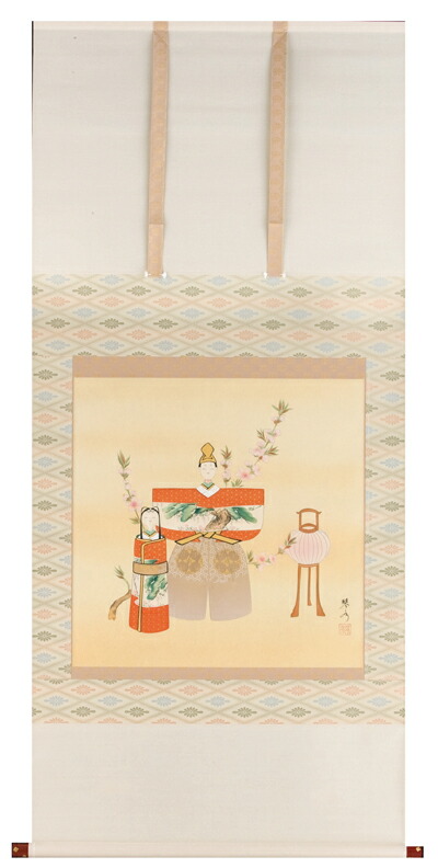 掛け軸 掛軸 かけじく 立雛 中村 琴水 ぼんぼり 初節句 桃の節句 ひなまつり お雛様 全国送料無料無料 代引き手数料無料 Elteachermurcia Com