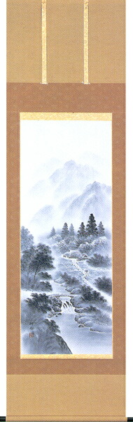 掛け軸／掛軸（かけじく）<br>水墨山水（山田　耕石）　<br>【全国送料無料・代引き手数無料】【smtb-TK】【P19Jul15】