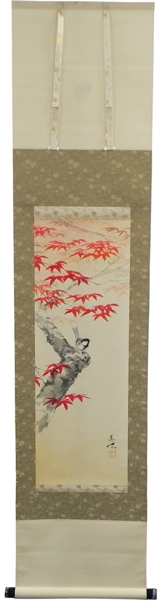 楽天市場】掛軸 あやめ 肉筆 今井玄花画(掛け軸 半切立）幅45.5cm×丈