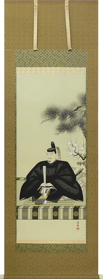 掛け軸 掛軸 天神様 大塚晁舟 尺八横 65&times;190cm 桐箱収納 全国送料無料無料 代引き手数無料 年始掛け 床の間｜わざっか本舗 58,080円