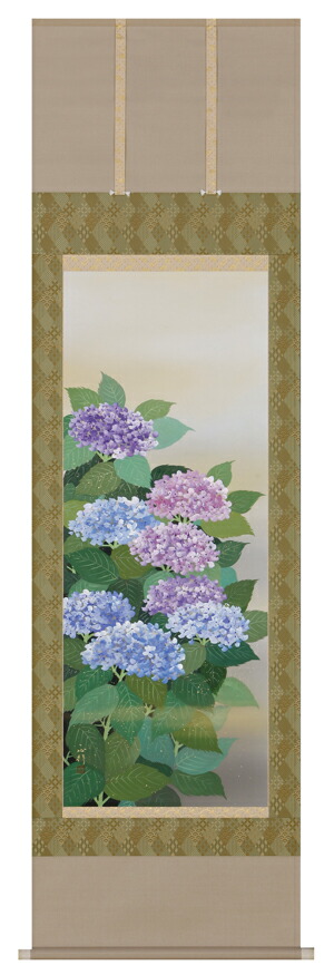 楽天市場】掛け軸／掛軸 紫陽花（川島正行）【送料無料】【代引手数料