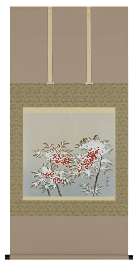 楽天市場】掛け軸 掛軸（かけじく）雪月花（安藤 徳祥）全国送料無料