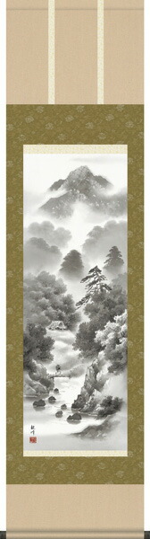 楽天市場】掛け軸 掛軸（かけじく）尺三幅 望郷彩遷（中山 雪邨