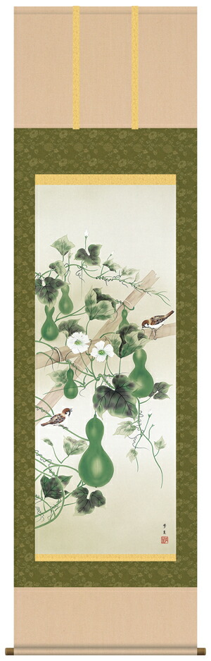 楽天市場】掛け軸 掛軸（かけじく）販売六瓢（北山 歩生）夏用掛軸