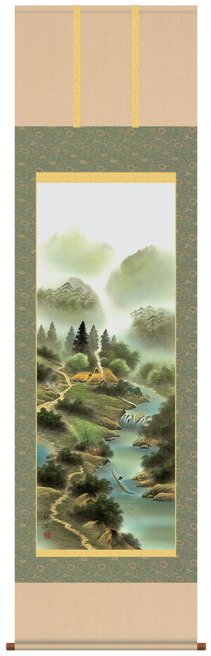 楽天市場】掛け軸 掛軸（かけじく） 開運四神相応山水（今井 玲