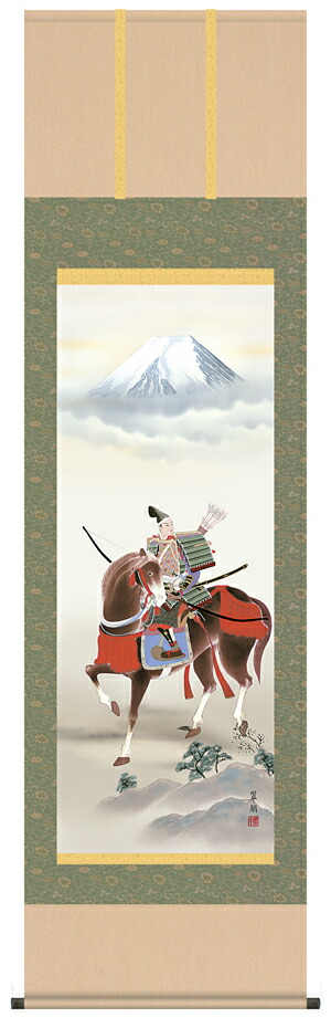 掛け軸 武者（黒馬）森 雪堂 掛け軸 掛軸 武者(黒馬) 森 雪堂 (真作・新品) : 掛け軸の専門店 香遊