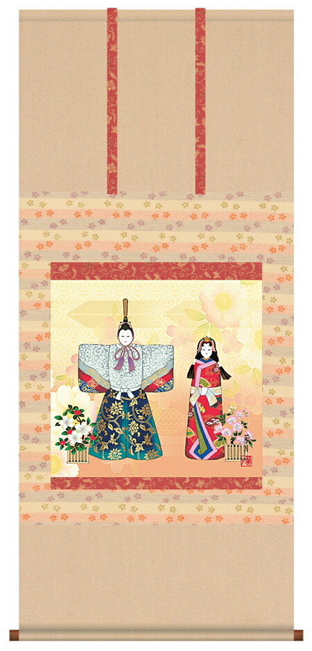 楽天市場】掛け軸 掛軸（かけじく）[尺八横]紫式部?式部雛?（西尾 香悦