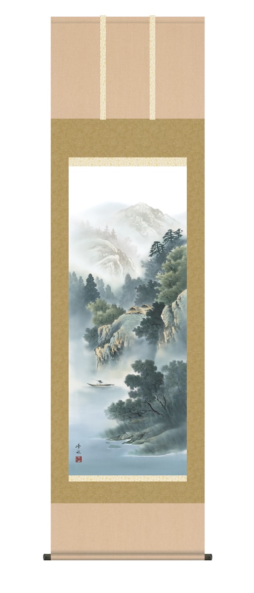 楽天市場】掛け軸 掛軸 山水 蒼山水明 （北山 歩生）?新品掛軸（かけじ