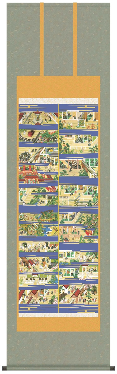 楽天市場】掛け軸 掛軸 仏書画 親鸞聖人御絵伝?新品掛軸（かけじく