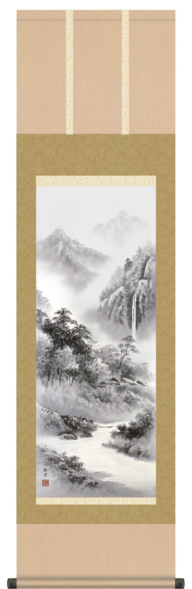楽天市場】掛け軸 掛軸（かけじく）[尺三立]枯淡悠景（山村 観峰