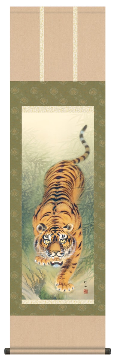 楽天市場】掛け軸 掛軸（かけじく）猛虎（高松 石華）全国送料無料無料