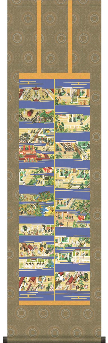 美品 掛け軸 親鸞聖人御絵伝 仏画 年中掛け 掛け軸 掛軸 親鸞聖人御絵伝 中野京香 (真作・新品) : 掛け軸の