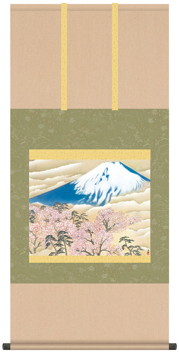 横山大観　「黎明」掛け軸 楽天市場】掛け軸『山十題の内 黎明』（やまじゅうだいのうち
