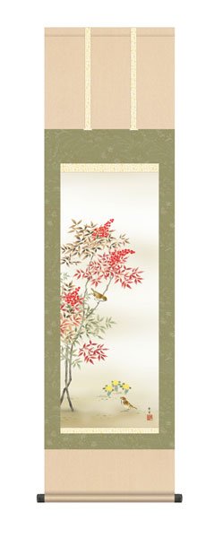 楽天市場】掛け軸 北山 歩生（三美会） 四君子 尺三立幅44.5×高