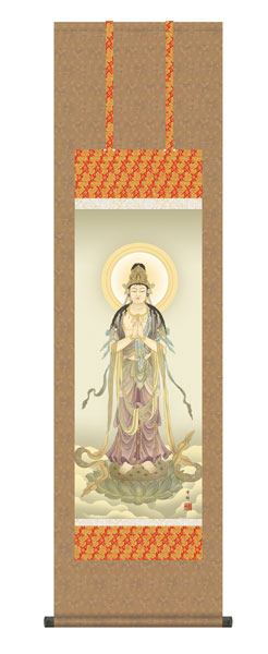 掛け軸 仏事 中山 化粧箱 掛軸 床の間 おしゃれ 壁掛け 絵 44.5cm×164cm 全国送料無料|わざっか本舗