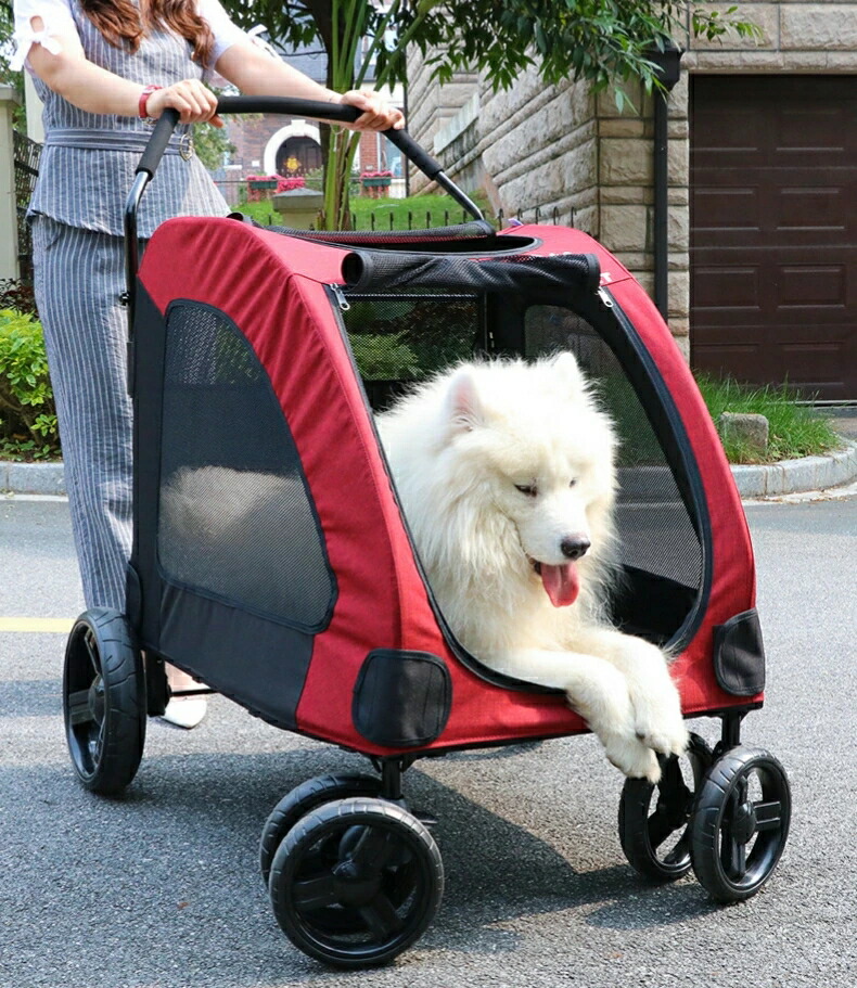 愛玩動物手押し車 中型犬 多頭 大型犬 多頭 愛玩動物手押し車 大型犬 中型犬 多頭用 折りたたみ 大径タイア 4輪 4輪愛玩動物手押し車 多頭 折りたたみ 大型 ドッグカート 老犬 介護用 ホスピタル 防災