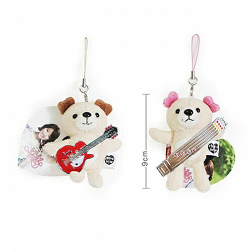 楽天市場 韓国ドラマ オレのことスキでしょ 公式グッズ くま人形 ストラップ ギターとカヤグムの楽器付きベアストラップ Wberry