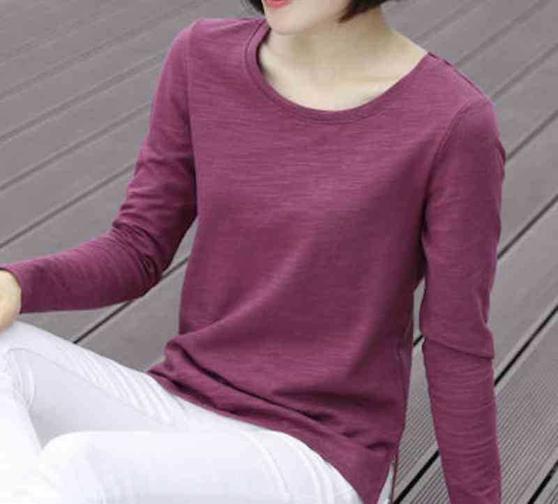 【＼クーポン利用で20%OFF!／】 Tシャツ レディース ブラック 大人 かわいい 暖かい 人気 秋 シャツ 無地 Vネック ティーシャツ ブラウス おしゃれ ロゴ ロング スポーツ カジュアル 長袖 厚手 春 ブランド トレーナー 40代 ゆったり カットソー 冬 コーデ