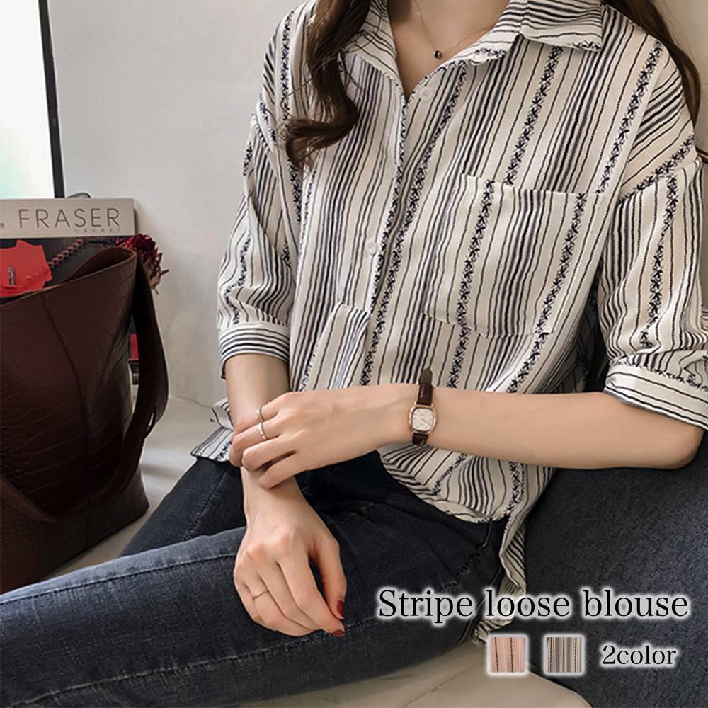 楽天市場】Tシャツ レディース おしゃれ ボーダー ブランド 夏 七分袖 ...