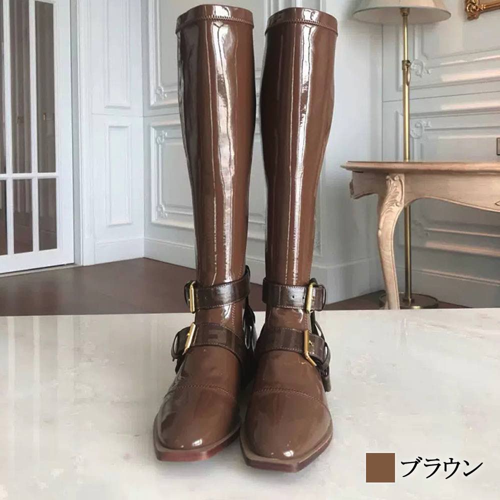 【＼クーポン利用で20%OFF!／】 ロングブーツ レディース レザーライディングブーツ レース 黒 ミドルブーツ ワイド 編み上げ 防水 ぺたんこ 大きいサイズ 秋 防寒 ジョッキーブーツ 疲れない 本革 ストレッチ スエード 冬 ローヒール レザー ショートブーツ 12,030円