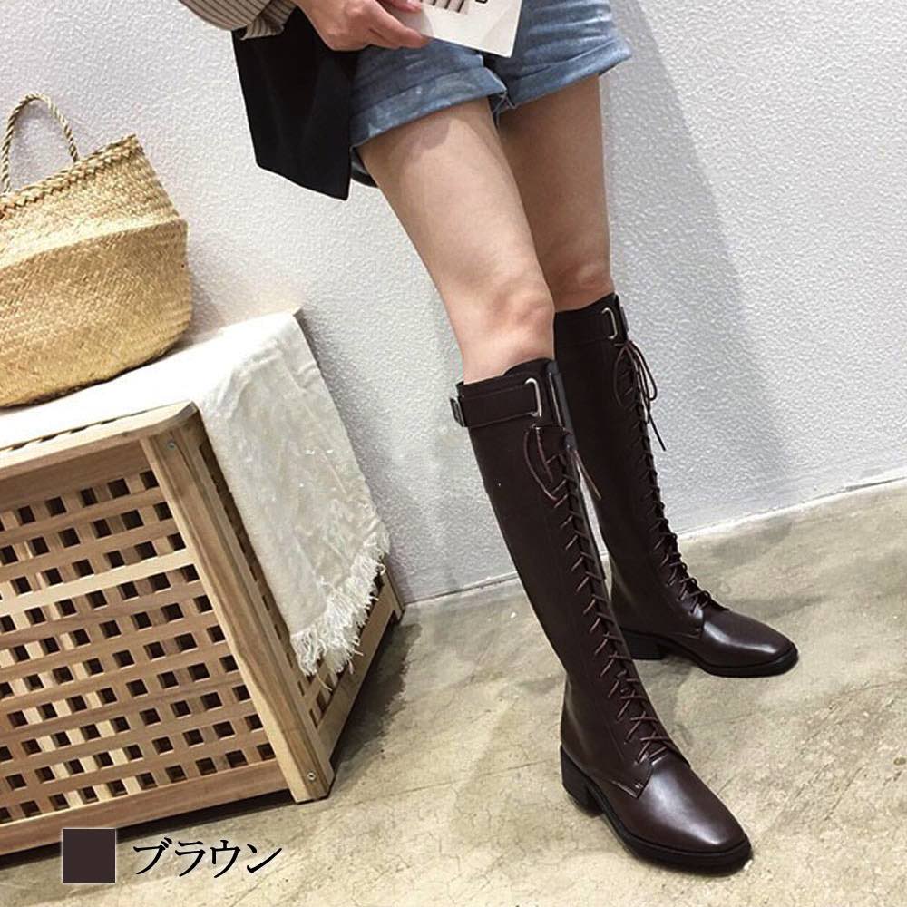 【＼クーポン利用で20%OFF!／】 ロングブーツ レディース レースアップロングブーツ 疲れない ジョッキーブーツ ストレッチ 厚底 編み上げ 防寒 冬 スエード ムートンブーツ レース 歩きやすい 大きいサイズ ワイド 秋 ショートブーツ ミドルブーツ ぺたんこ